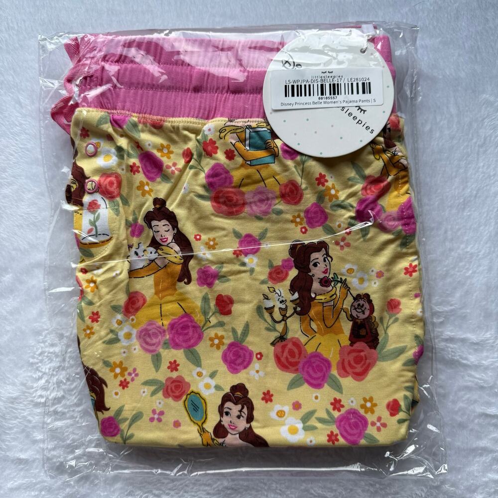 NEW Little Sleepies Disney Princess Belle Women's Pajama Pants Size Small